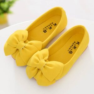 Cute Girls' Bow Accent Soft-Sole Flat Shoes