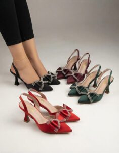 Women’s pointed-toe slingback heels