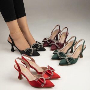 Women’s pointed-toe slingback heels