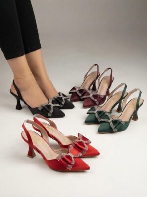 Women’s pointed-toe slingback heels